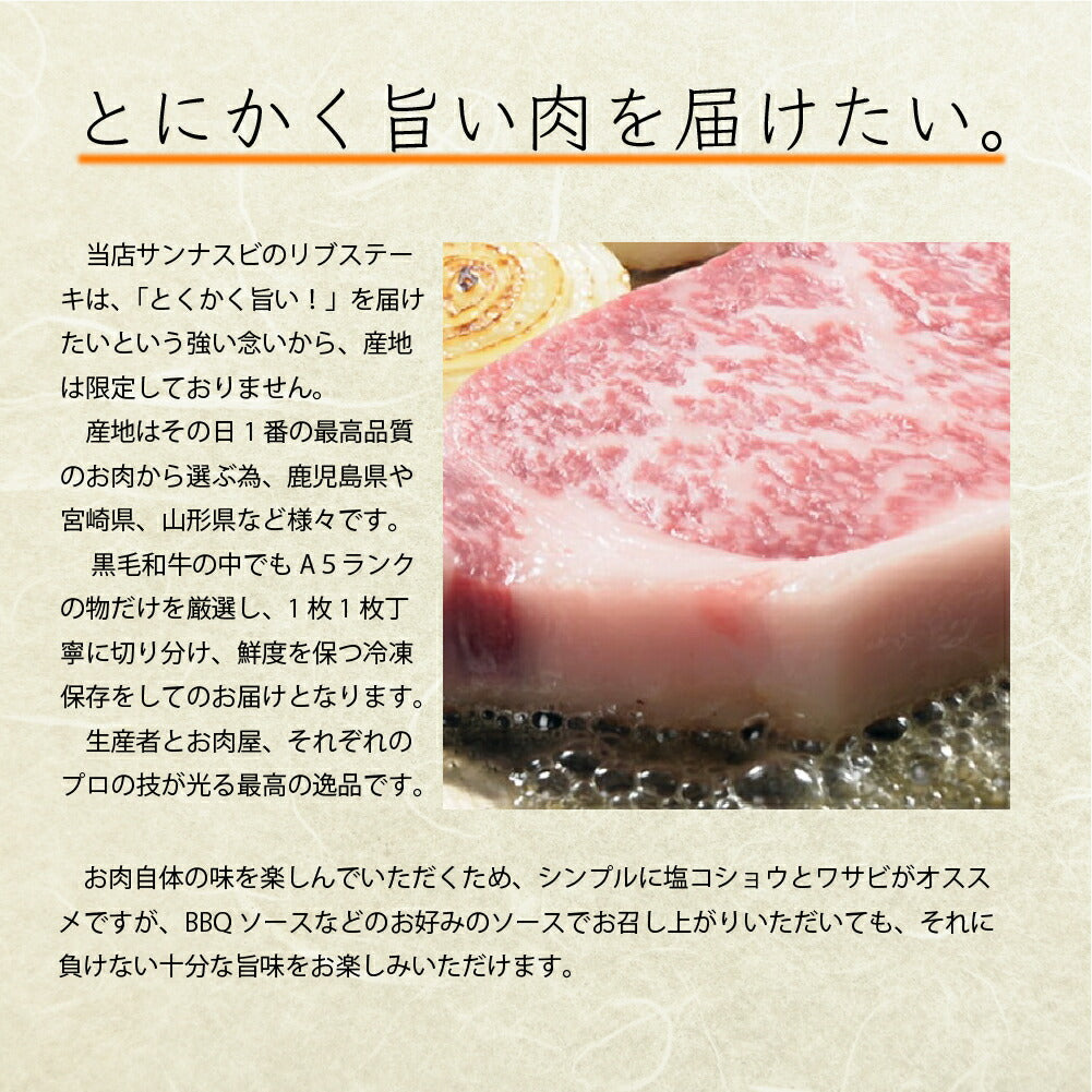 A5ランクリブロースステーキ150g ×5枚（750g）ステーキ肉 リブロース ブロック 150g 焼肉・厚切りステーキ！ 牛肉ブロック　最高級Ａ5ランクの極上リブステーキ BBQ バーベキュー 一人焼肉 贈答品 贈り物 お歳暮 プレゼント